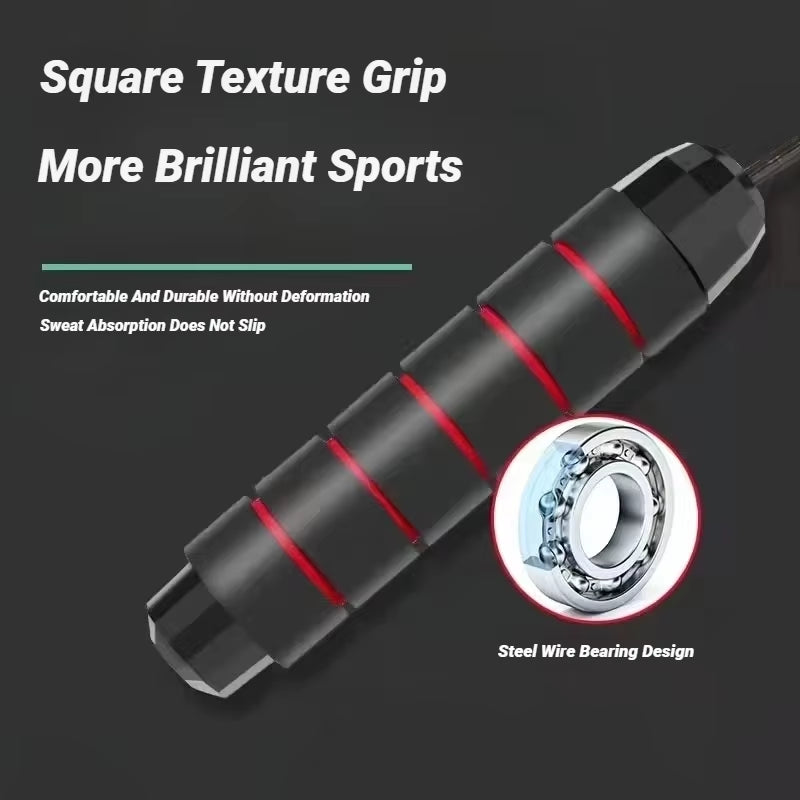 Jump Rope Steel Wire Skipping Exercise Adjustable Jumping Fitness Workout Training Home Sport Equipment Tangle-Free Student