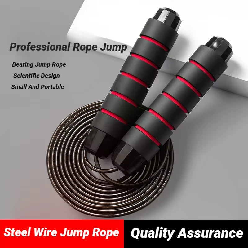 Jump Rope Steel Wire Skipping Exercise Adjustable Jumping Fitness Workout Training Home Sport Equipment Tangle-Free Student