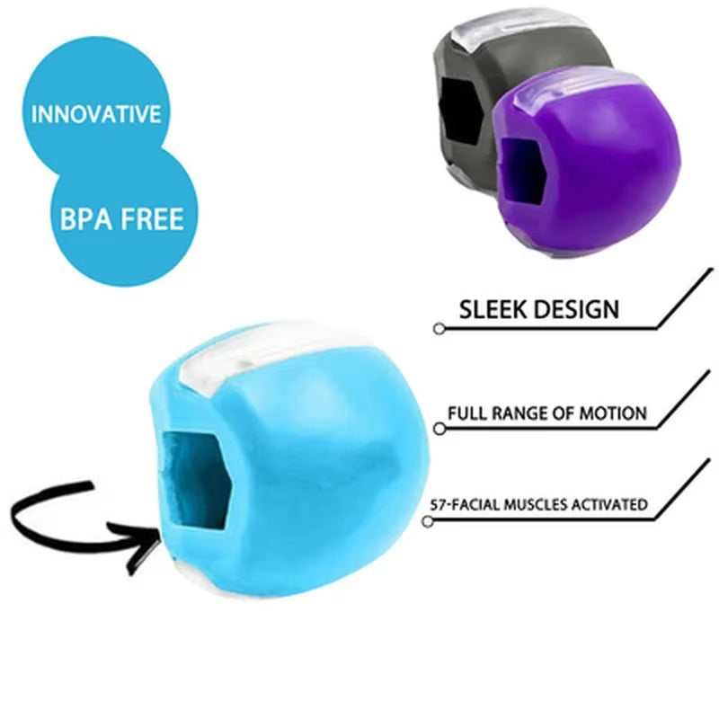 Fitness Jaw Exercise Stress Ball Face Jaw Exerciser Trainer Muscle Simulator for Cheekbones Trainer Jaw Chin Line