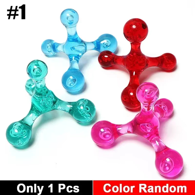 1Pcs Handheld Arch Body Massager Health Balance Four Ball Back Mini Massage Stick Relax Acupressure Health Massage Tool
