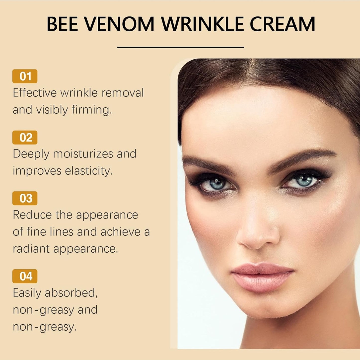 Bee Venom Anti-Wrinkle Cream,Bee Venom Skin Treatment Cream,Anti Wrinkle Cream,Boto-X Bee Venom Wrinkle Removal Cream,Bee Venom Cream for Neck & Face,Face Moisturizer,Bee Venom Firming Body Cream