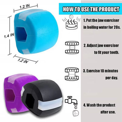 Fitness Jaw Exercise Stress Ball Face Jaw Exerciser Trainer Muscle Simulator for Cheekbones Trainer Jaw Chin Line