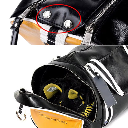 Sport Gym Bag for Women Men Shoulder Bags with Shoes Storage Pocket Fitness Training Waterproof Leather Travel Bag Handbag Daily