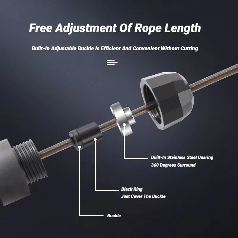 Jump Rope Steel Wire Skipping Exercise Adjustable Jumping Fitness Workout Training Home Sport Equipment Tangle-Free Student