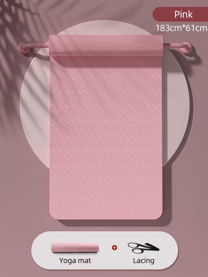 Premium 10mm Anti-Slip Yoga Mat - Eco-Friendly, Tear Resistant Pilates Fitness Mat for Women