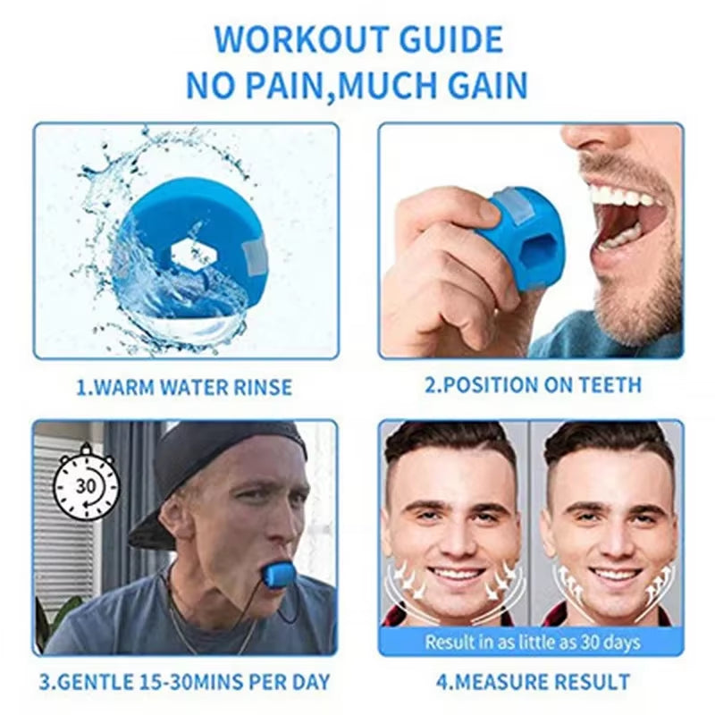 Fitness Jaw Exercise Stress Ball Face Jaw Exerciser Trainer Muscle Simulator for Cheekbones Trainer Jaw Chin Line