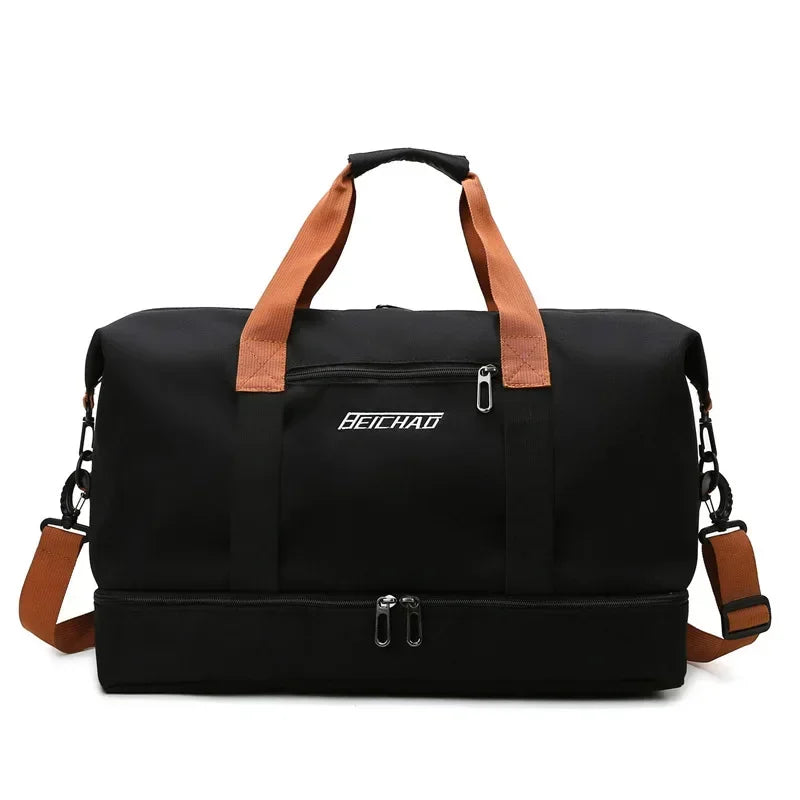 Spacious and Stylish Waterproof Travel Gym Bag - Perfect for Short Trips and Fitness Enthusiasts