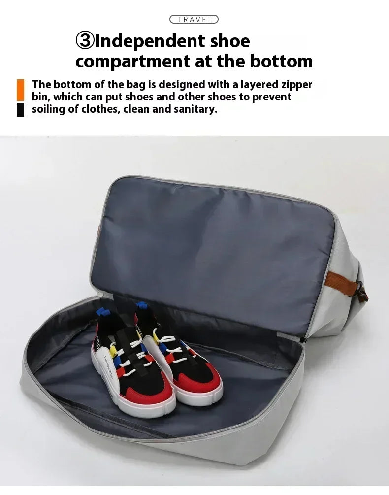 Spacious and Stylish Waterproof Travel Gym Bag - Perfect for Short Trips and Fitness Enthusiasts