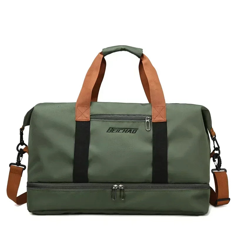 Spacious and Stylish Waterproof Travel Gym Bag - Perfect for Short Trips and Fitness Enthusiasts