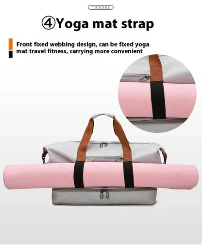 Spacious and Stylish Waterproof Travel Gym Bag - Perfect for Short Trips and Fitness Enthusiasts