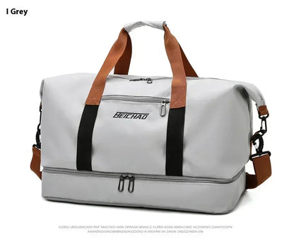 Spacious and Stylish Waterproof Travel Gym Bag - Perfect for Short Trips and Fitness Enthusiasts
