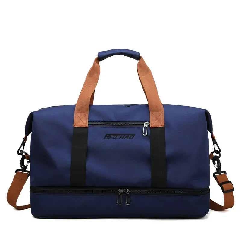 Spacious and Stylish Waterproof Travel Gym Bag - Perfect for Short Trips and Fitness Enthusiasts