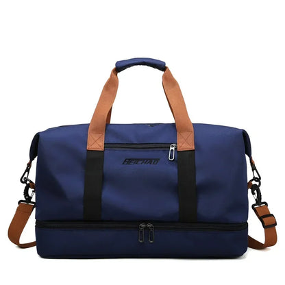 Spacious and Stylish Waterproof Travel Gym Bag - Perfect for Short Trips and Fitness Enthusiasts