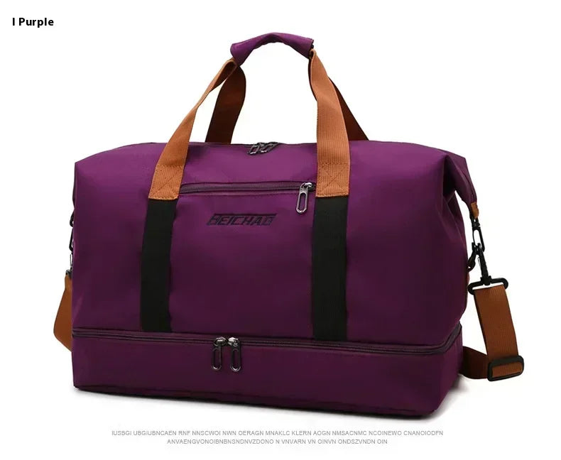 Spacious and Stylish Waterproof Travel Gym Bag - Perfect for Short Trips and Fitness Enthusiasts