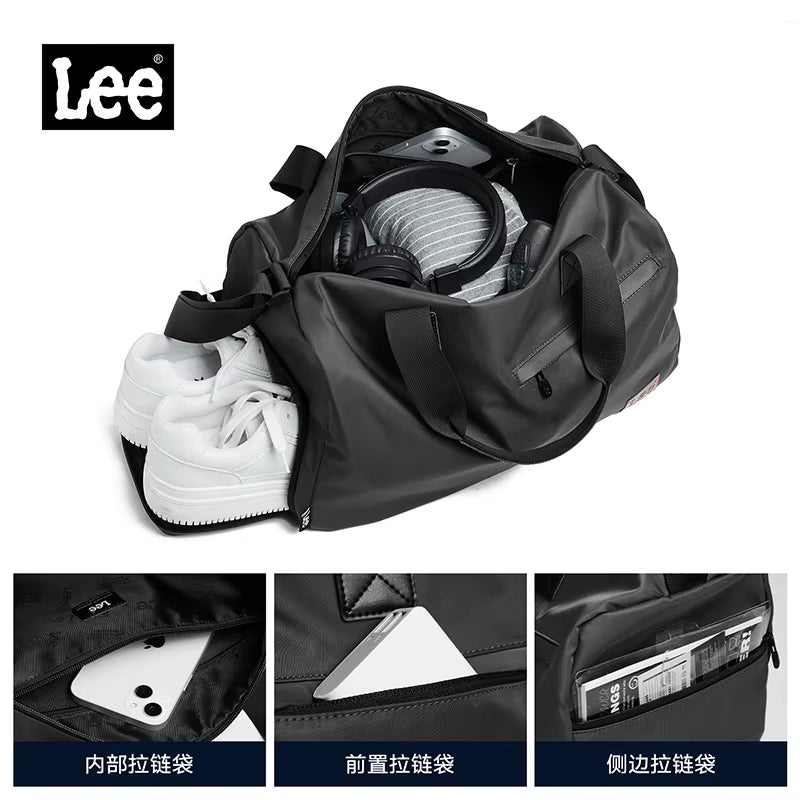 Waterproof Nylon Lightweight Gym Duffel Bags Women Men Dry Wet Shoe Pocket Weekend Overnight Shoulder Luggage Travel Bag