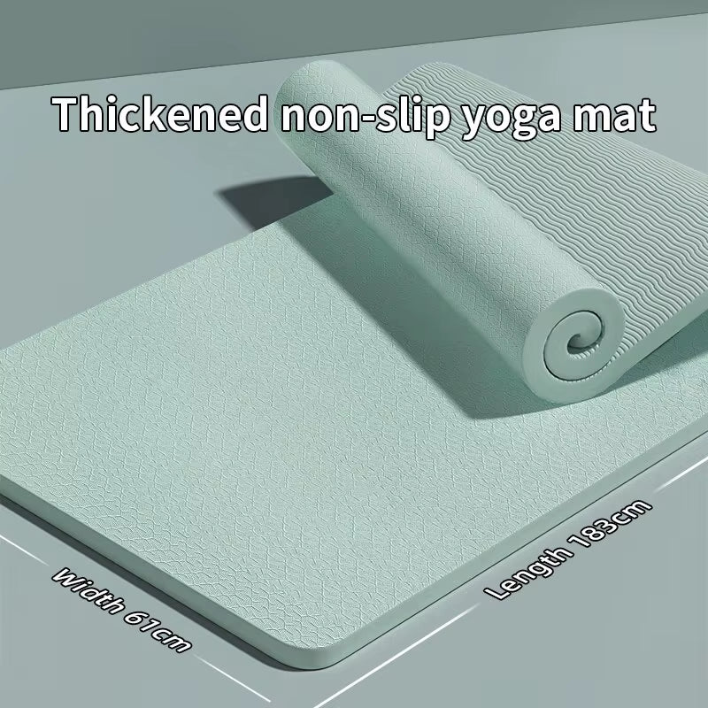 Premium 10mm Anti-Slip Yoga Mat - Eco-Friendly, Tear Resistant Pilates Fitness Mat for Women